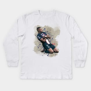 Kylian Mbappe Celebration Kids Long Sleeve T-Shirt